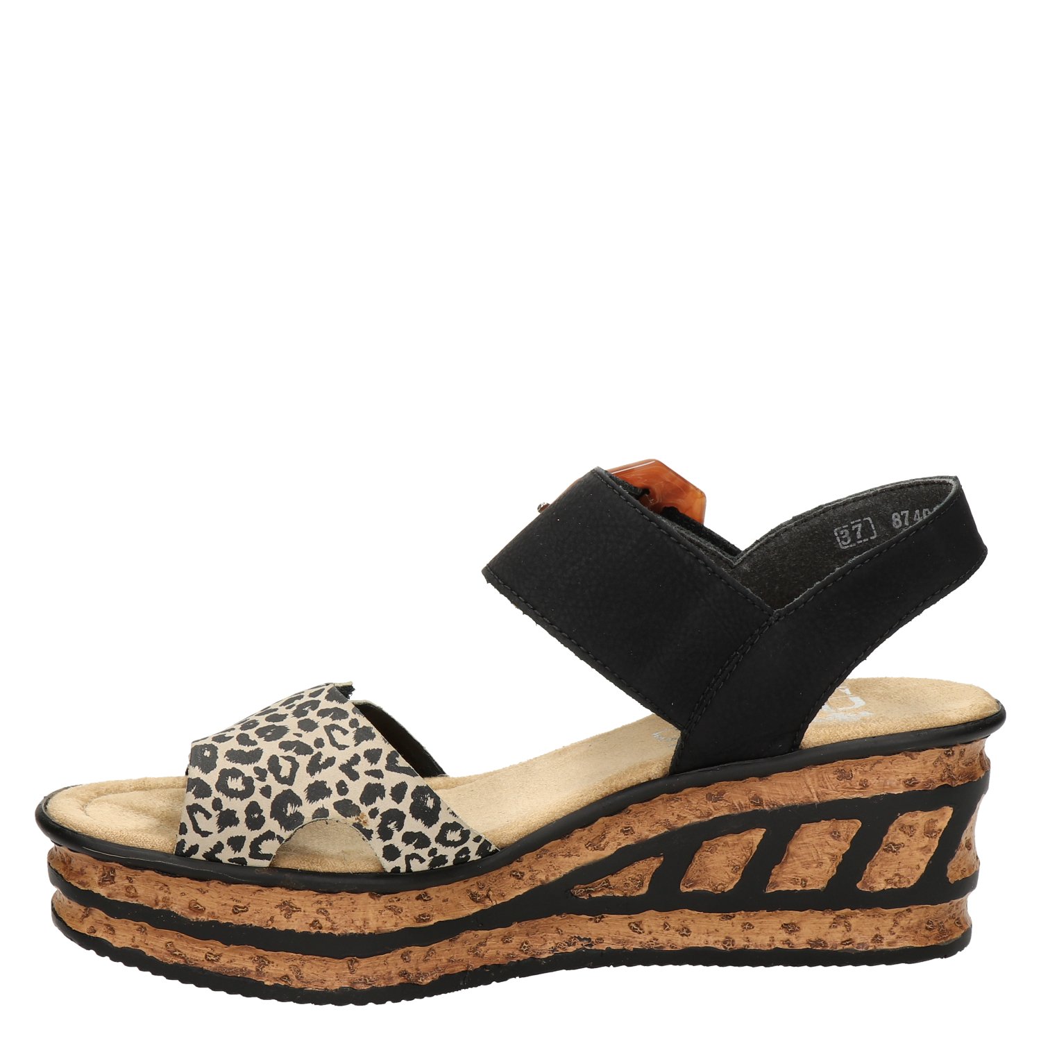 dames sandaal Rieker Zwart