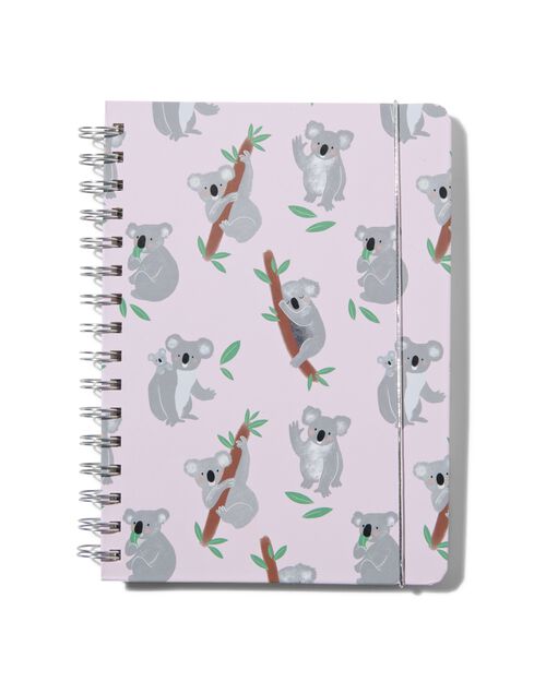 carnet à spirale A5 ligné koala