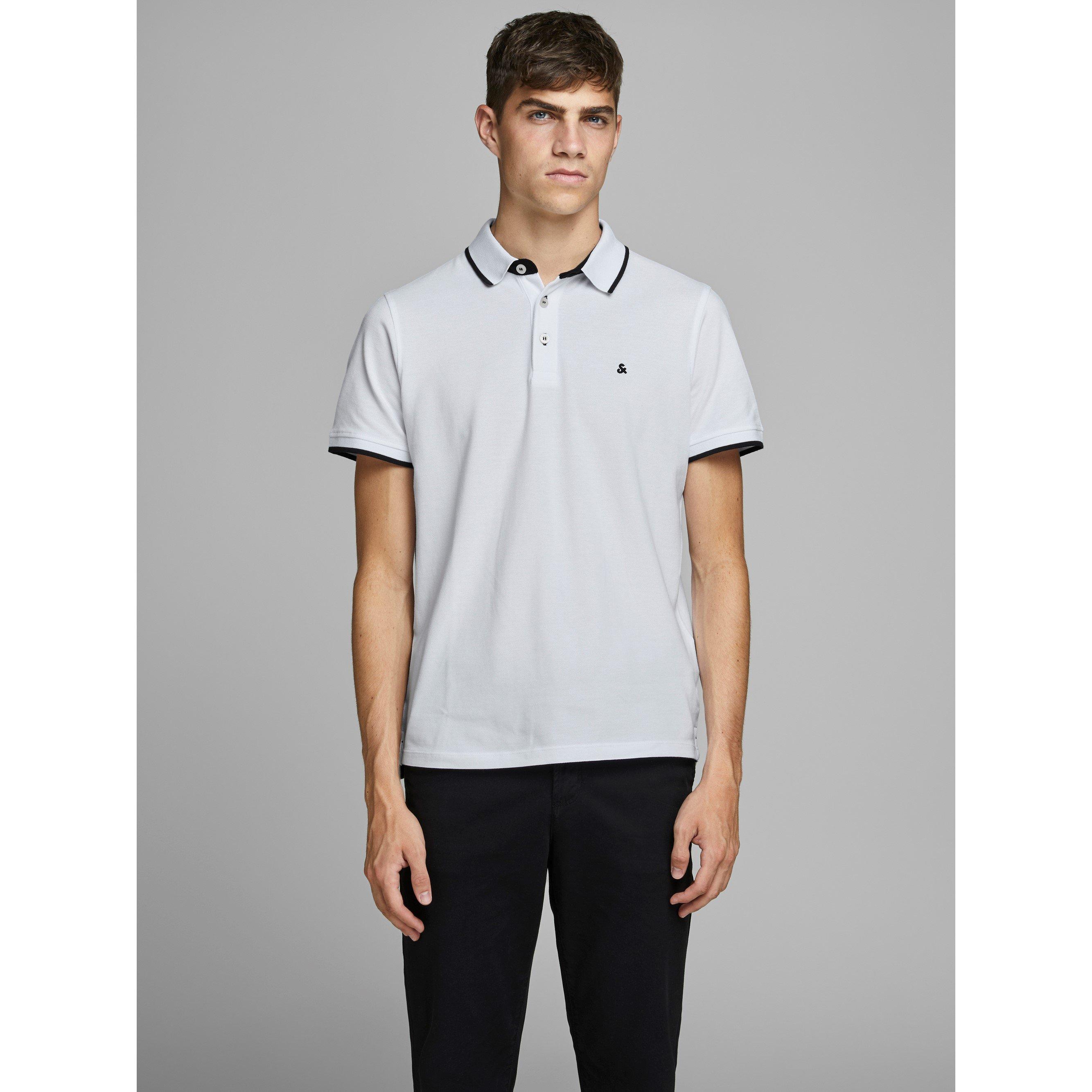 Jack and Jones Paulos Tipped Pique Short Sleeve Polo Shirt