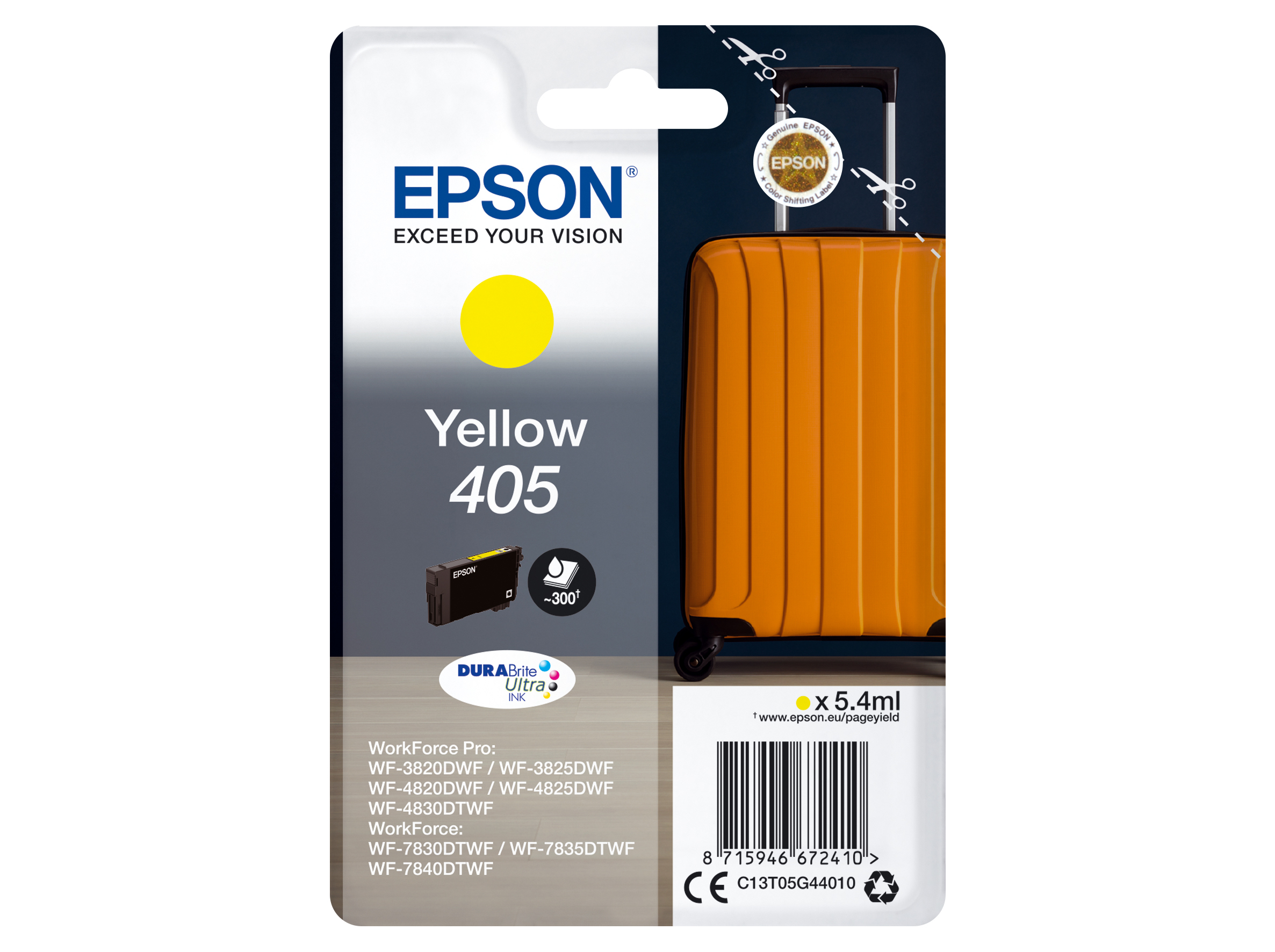 TINTEIRO ORIGINAL EPSON DURABRITE AMARELO 405