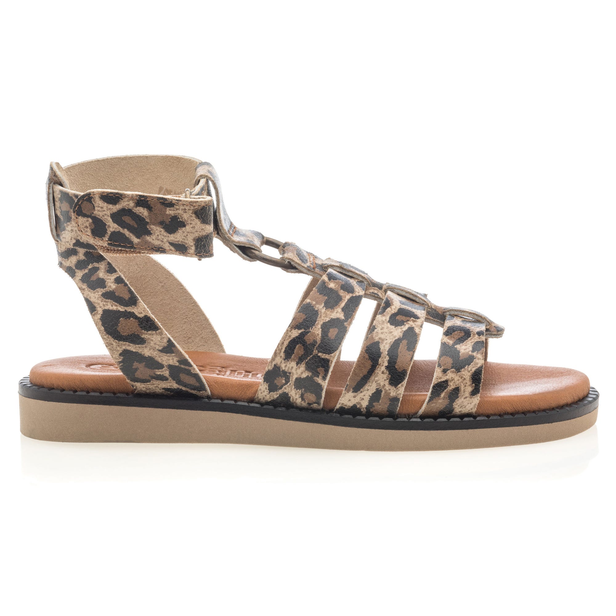 Sandales Femme en cuir multicolore
