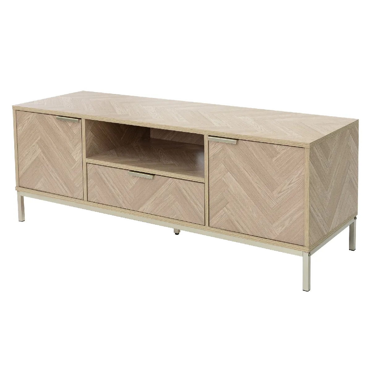 ML DESIGN MODERN LIVING ML design Chevrons Meuble TV Marron