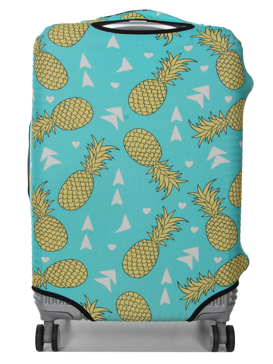Housse de valise Periea Green with Yellow Pineapples M