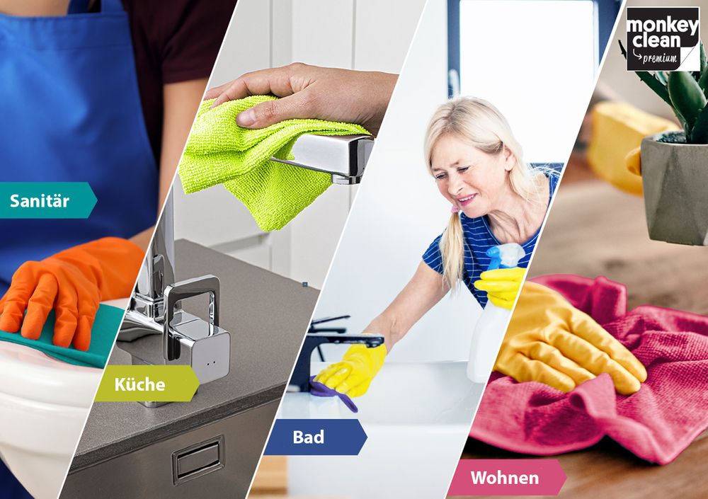 MONKEY CLEAN® Premium Mikrofasertücher I Staubtuch I Poliertuch I Geschirrtuch I Wischtuch I Gläsertuch • wiederverwendbar • Universell Einsetzbar • 30 x 23 cm •15er u. 50er Boxen