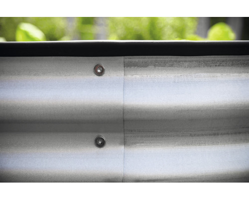 Klassieke ovale verhoogde tuinbak WESTMANN 160 x 80 x 82 cm zilver