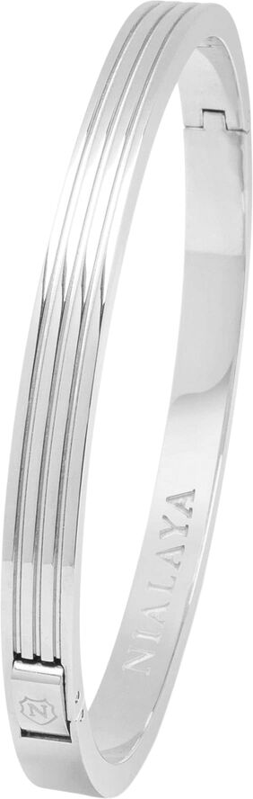 Nialaya Men's Silver Gentleman Bangle Silver