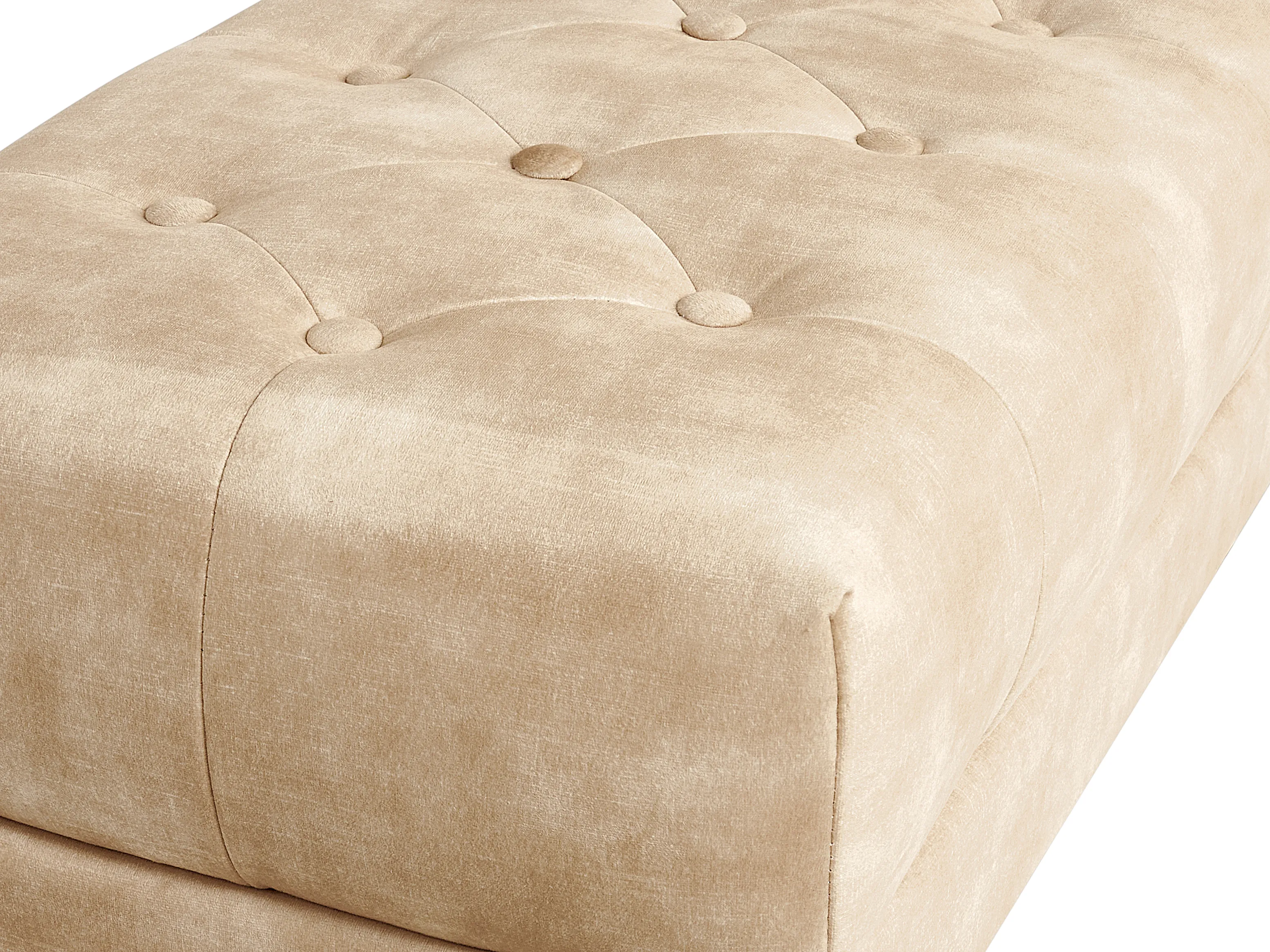 Bankje ROSEVILLE Fluweel Beige