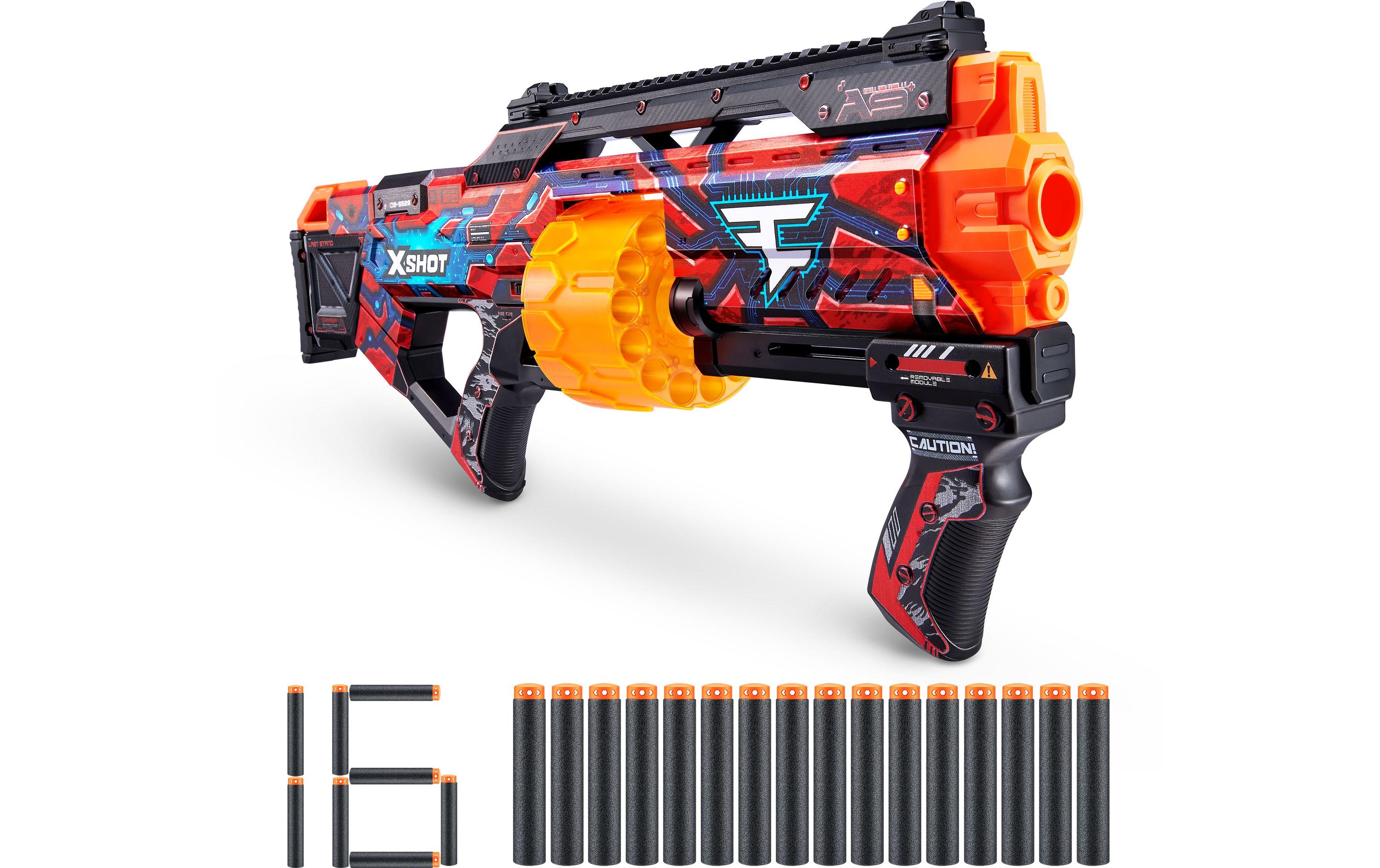 X-Shot Skins Last Stand Faze mit 16 DartsDart-Blaster mit Schaumstoff-Darts