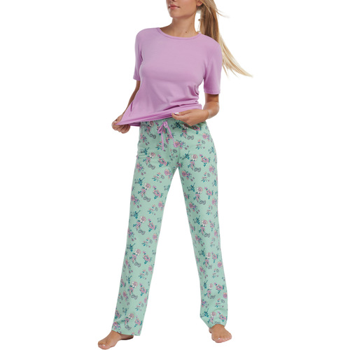 Lisca - Pijama pantalón top manga corta PoshCheek Verde