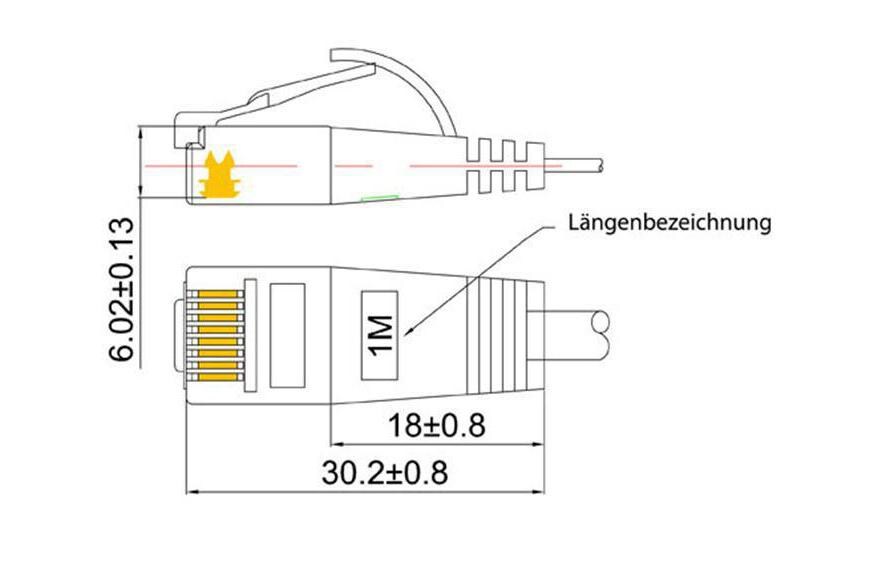 Slimpatchkabel RJ-45 - RJ-45, Cat 6, UTP, 3 m, BlauUnscreened/Unshielded Twisted-Pair-Kabel (UTP) mit Klinkenschutz