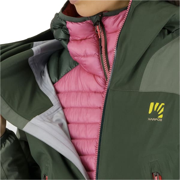 Veste ski de randonnée KARPOS VALSESIA SHELL W JKT JUNGLE GREEN/DUCK GREEN