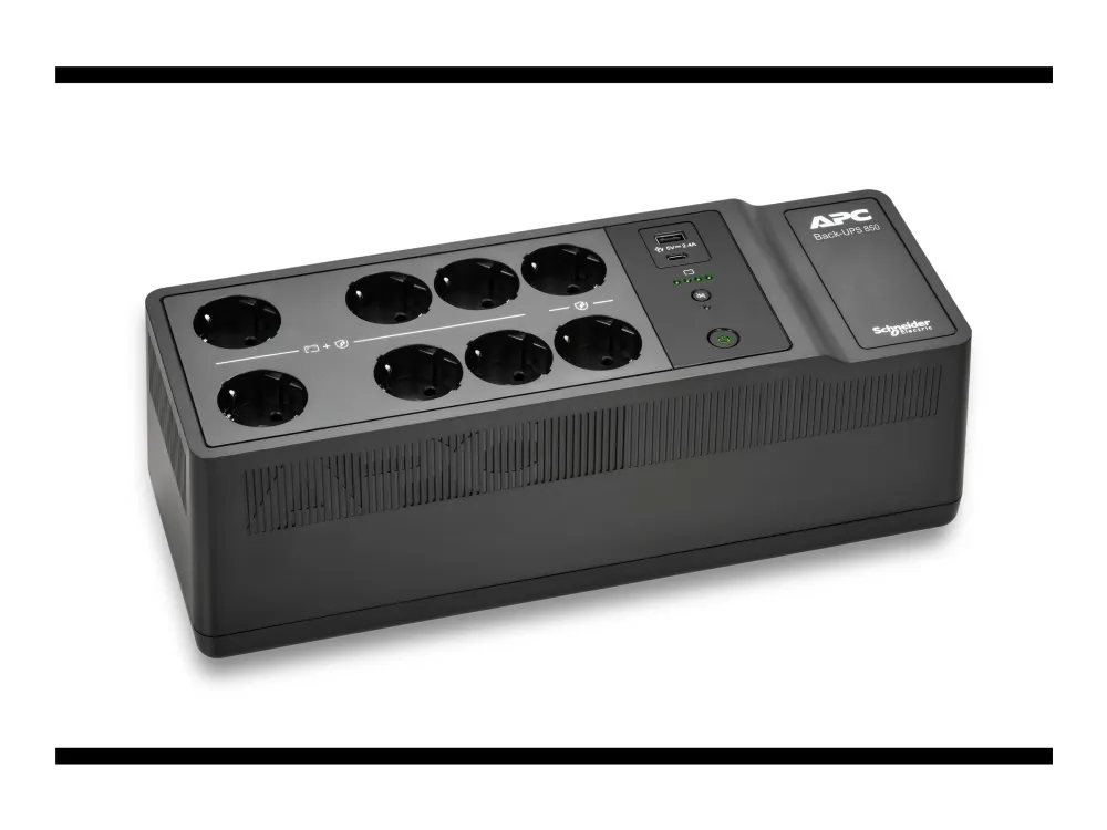 APC Back-UPS BE850G2-GR - UPS - AC 230 V - 520 Watt - 850 VA - output-stikforbindelser: 8 - sort