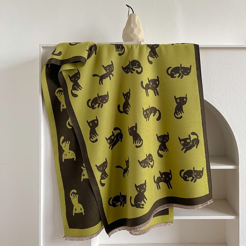 Combon - Sjaal met kattenfranjes