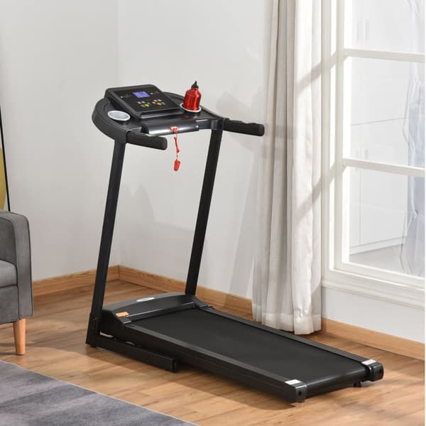 Elektrisk Tredemølle Sammenleggbar Med 12 Programmer, Led-Skjerm, Koppholder Og Mobiltelefonholder, For Home Gym