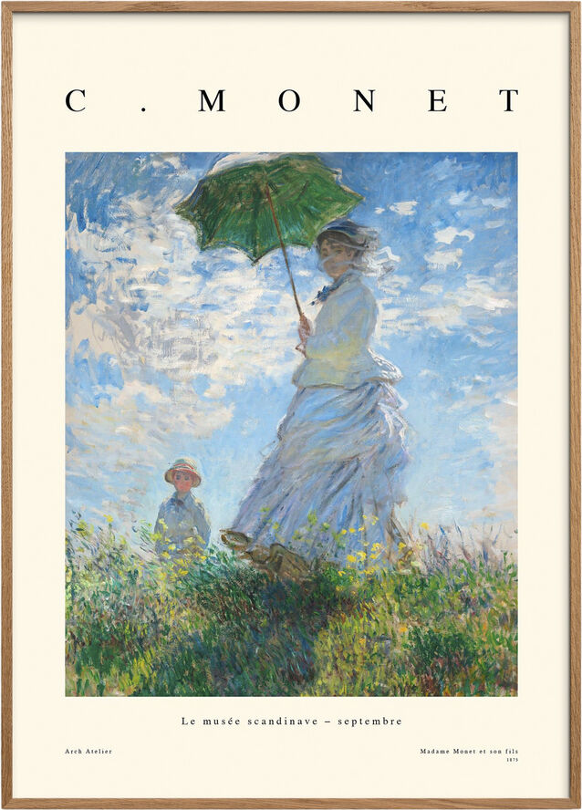 Poster & Frame claude monet madame monet et son fils Flerfarvet