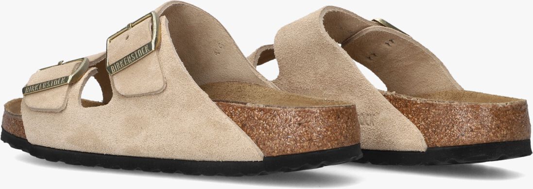 beige birkenstock slippers arizona dames