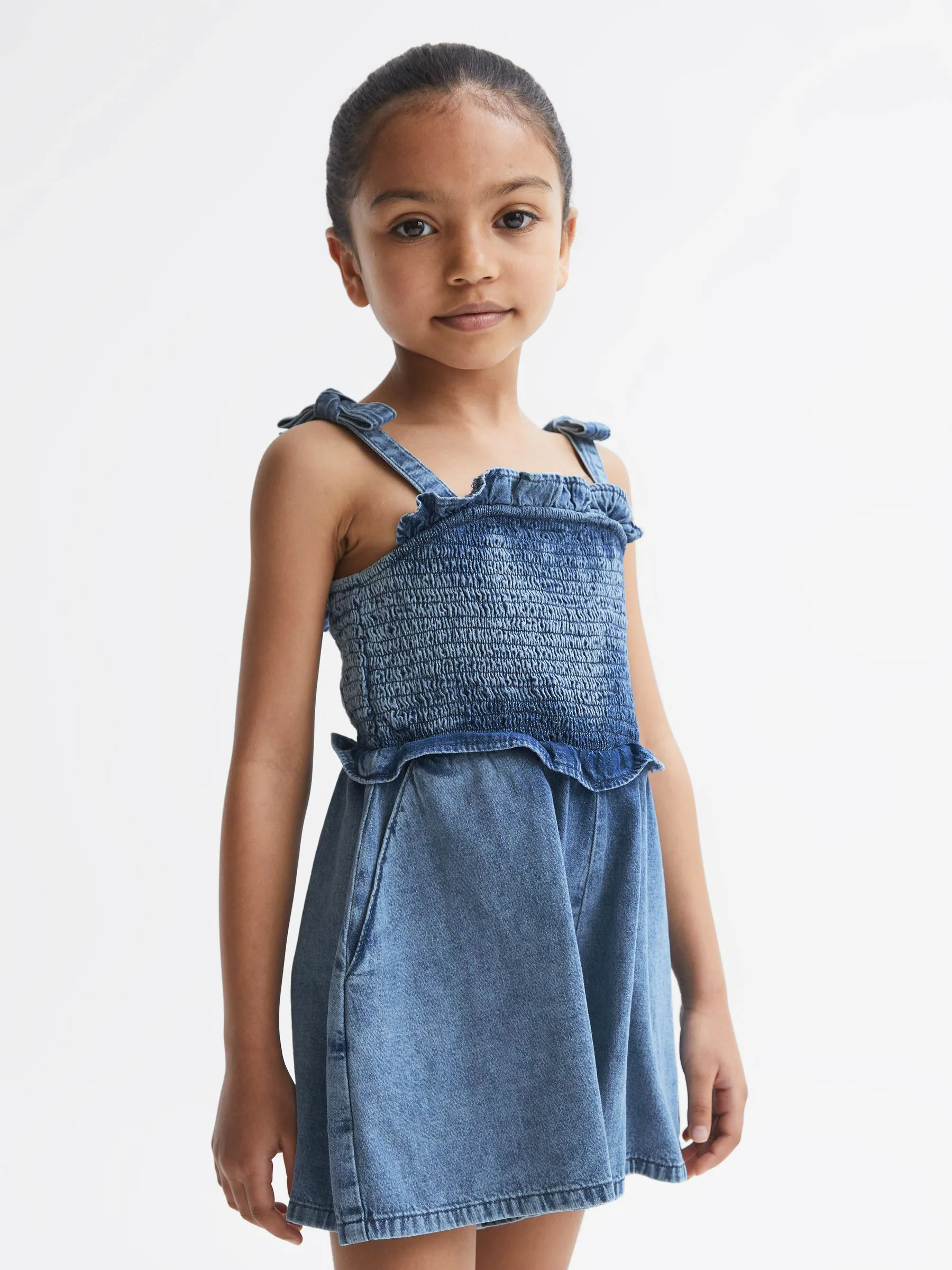 Reiss - Hattie - Denim playsuit