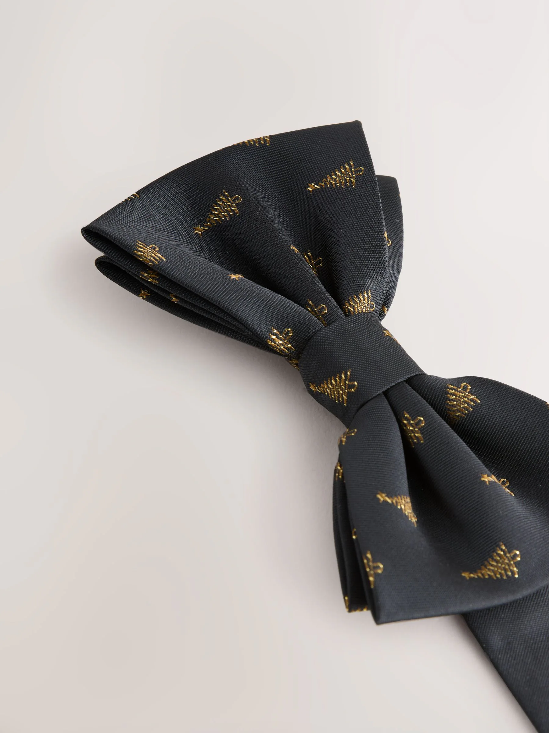Zwart - Christmas Tree Design Bow Tie