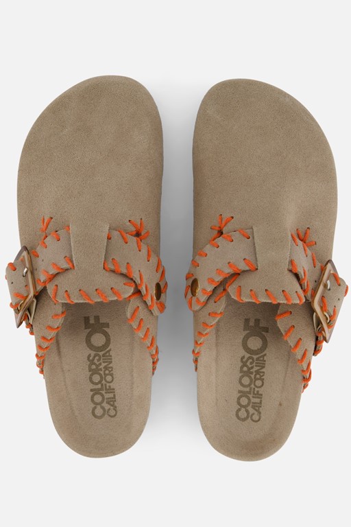 Colors of California Sandalen taupe Suede