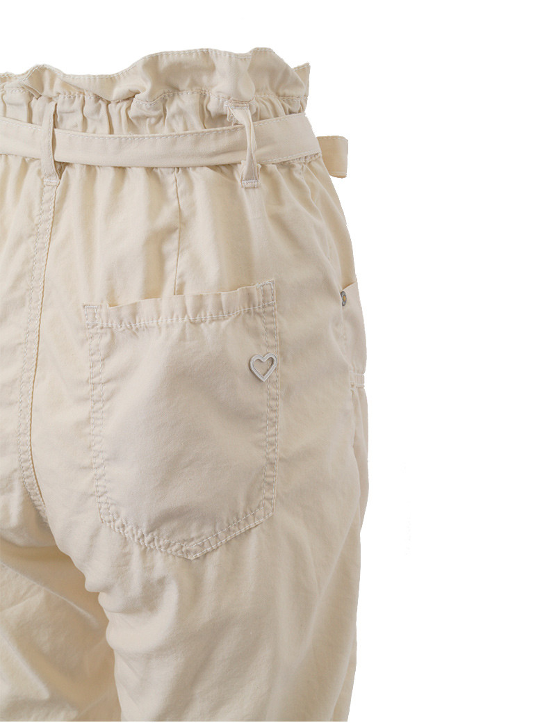 PLEASE PANTALON CARROT FLUIDE CEINTURE MAGNOLIA