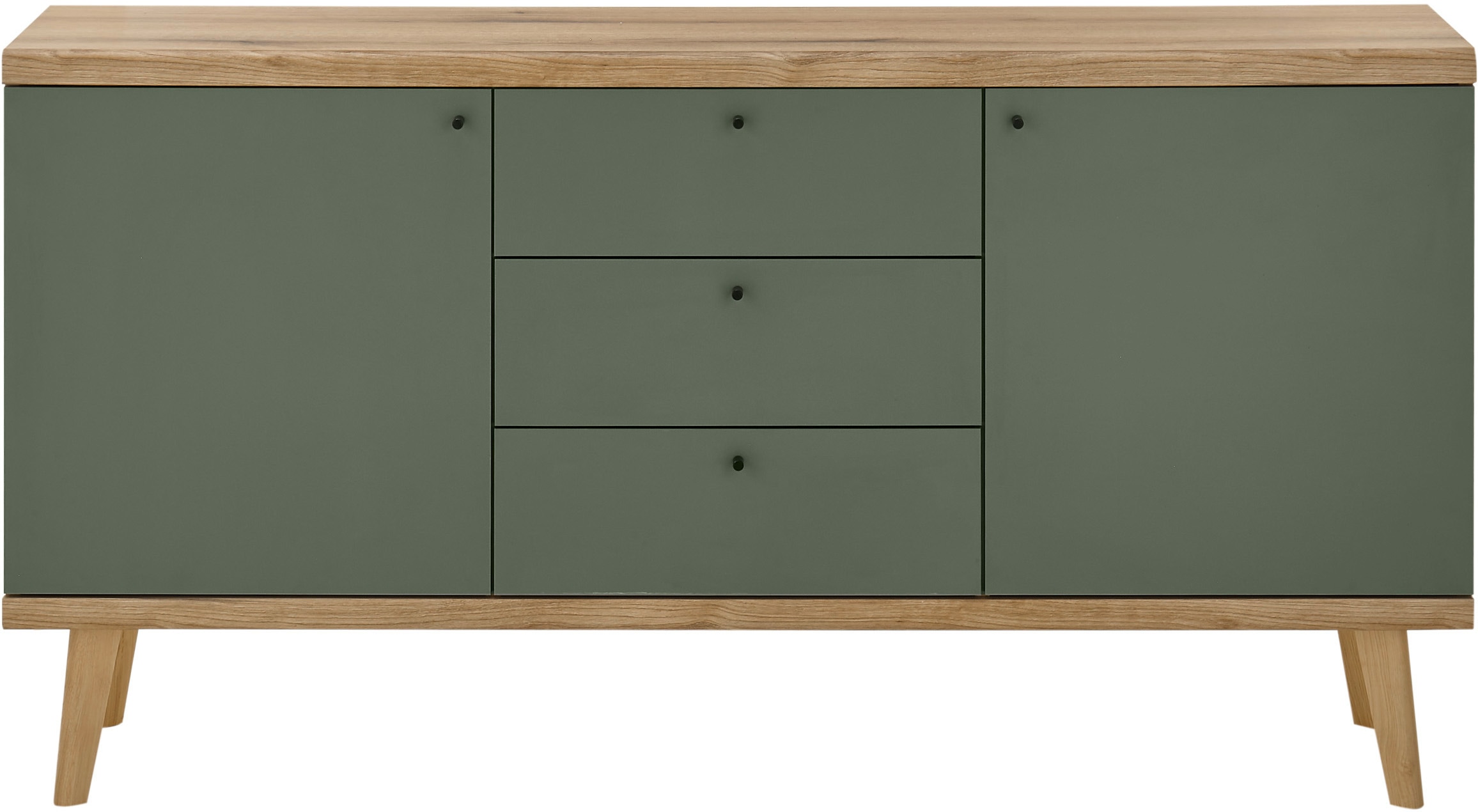 INOSIGN Sideboard »MAVAS« in moderner Trendfarbe, Griffe aus Metall (Schwarz), Breite 160 cm