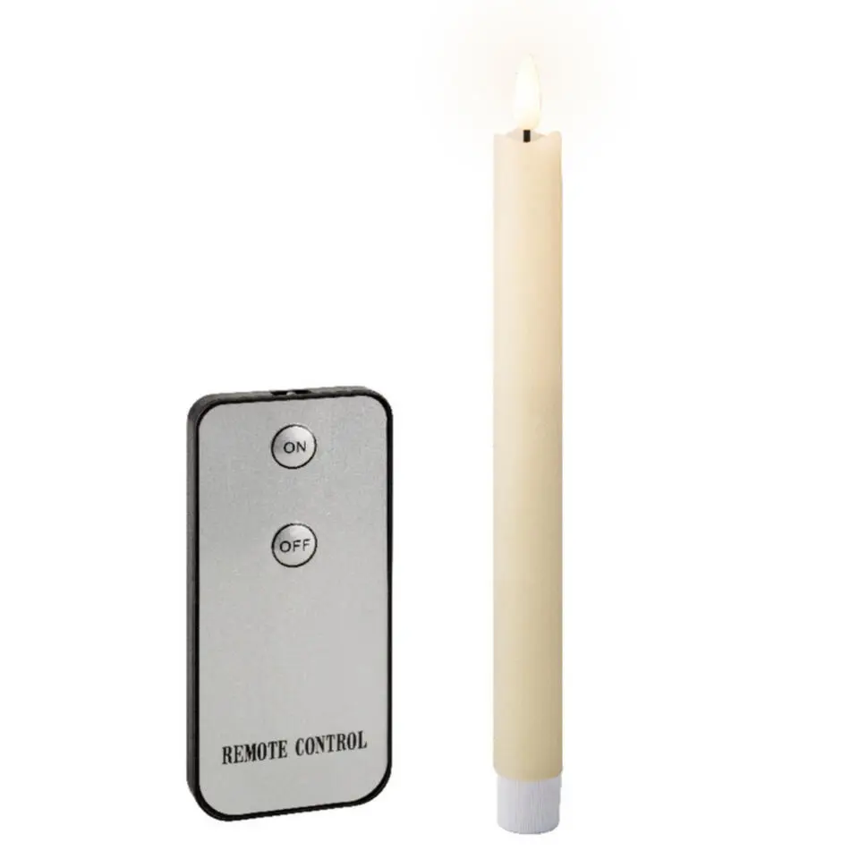 Lumineo Dinerskaarsen - LED - 4 ST - creme wit - 24 cm