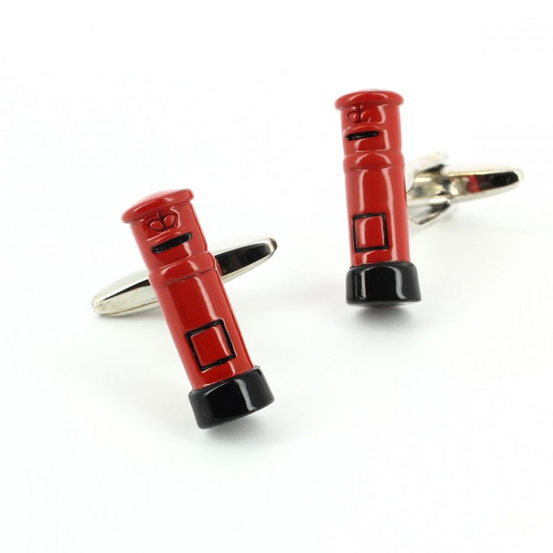 Boutons de manchette, Boite poste anglaise, rouge