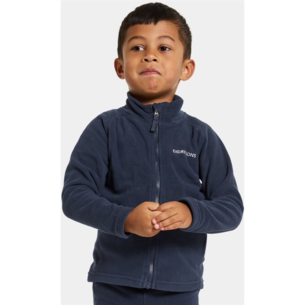 Navy Monte Kids Fleece Cardigan | Luksusbaby