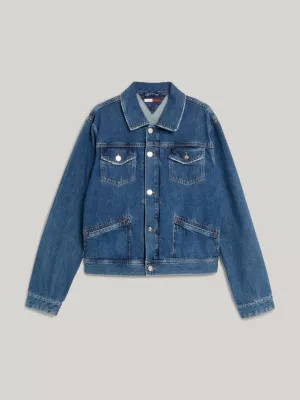 Jaqueta jeans desgastada Crest