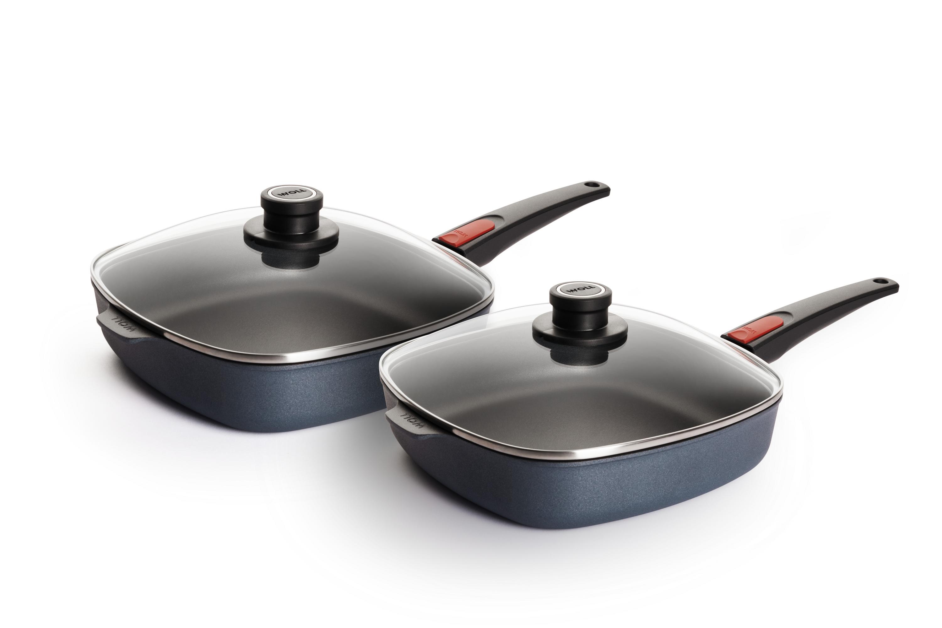 Diamond Lite 2 x Viereck-Pfannen 26 x 26 cm mit 2 Deckeln - Herdart: Alle Herdarten inkl. Induktion