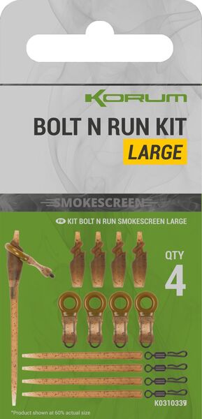 Kit de montage auto-ferrant coulissant Korum Écran de fumée (4 pièces)