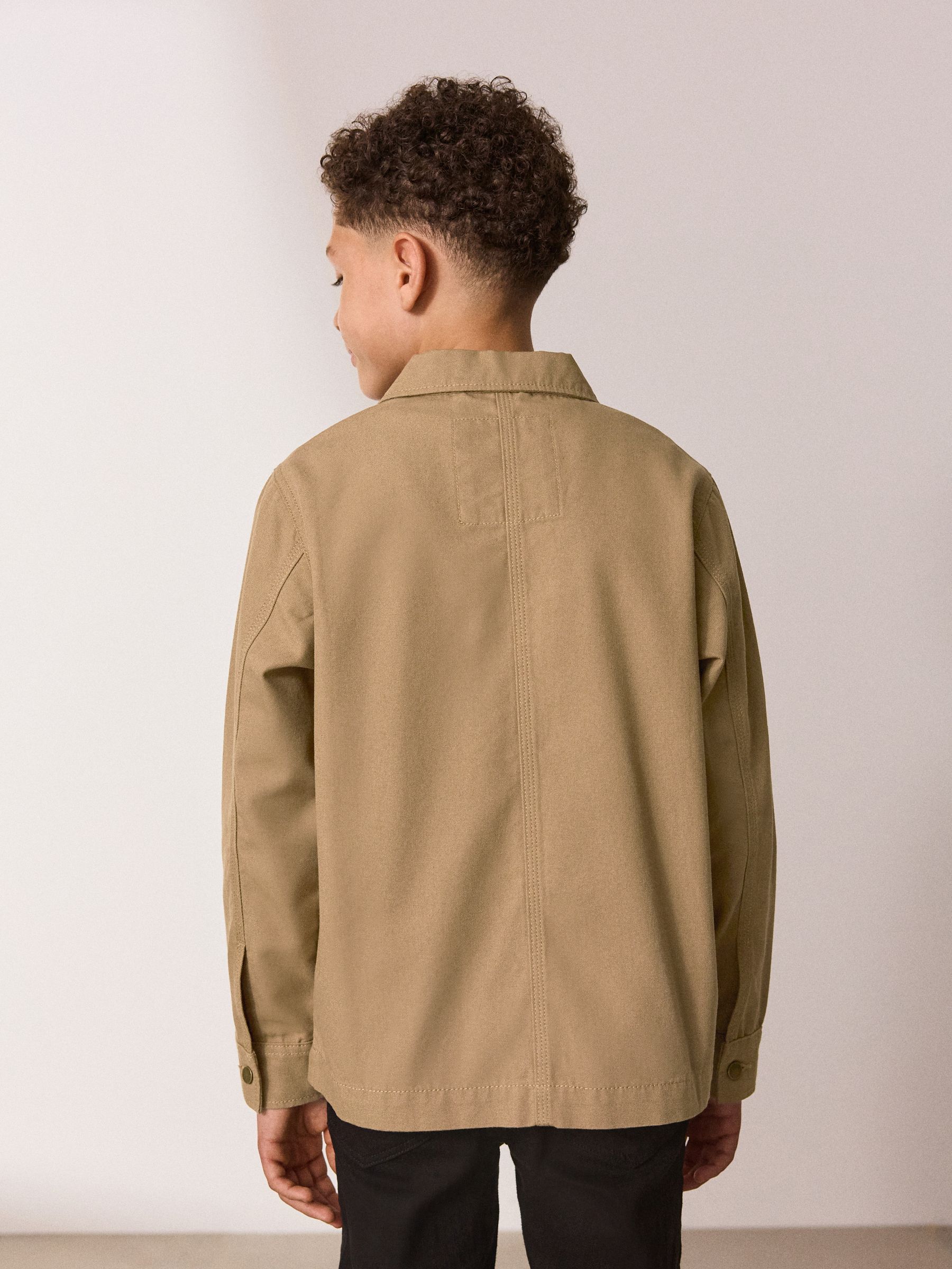 Lichtbruin - Canvas overshirt (3-16jr)
