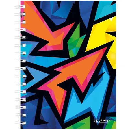 Herlitz Spiralboutiquebuch Neon Art, A5, kariert, 100 Blatt