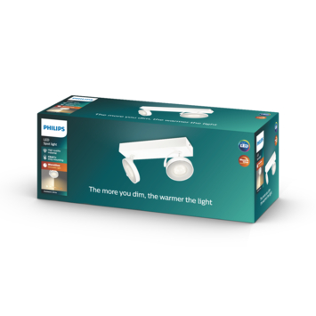 Philips duospot Clockwork wit incl. WarmGlow LED-lichtbron