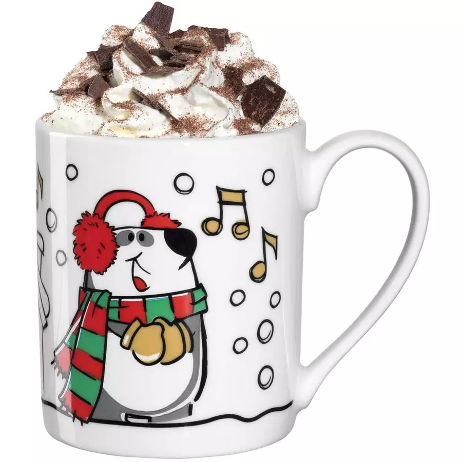 Leonardo Kindertasse Weihnachten Bambini 200 ml schwarz-weiß