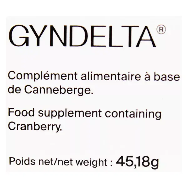Gyndelta Canneberge 90 gélules