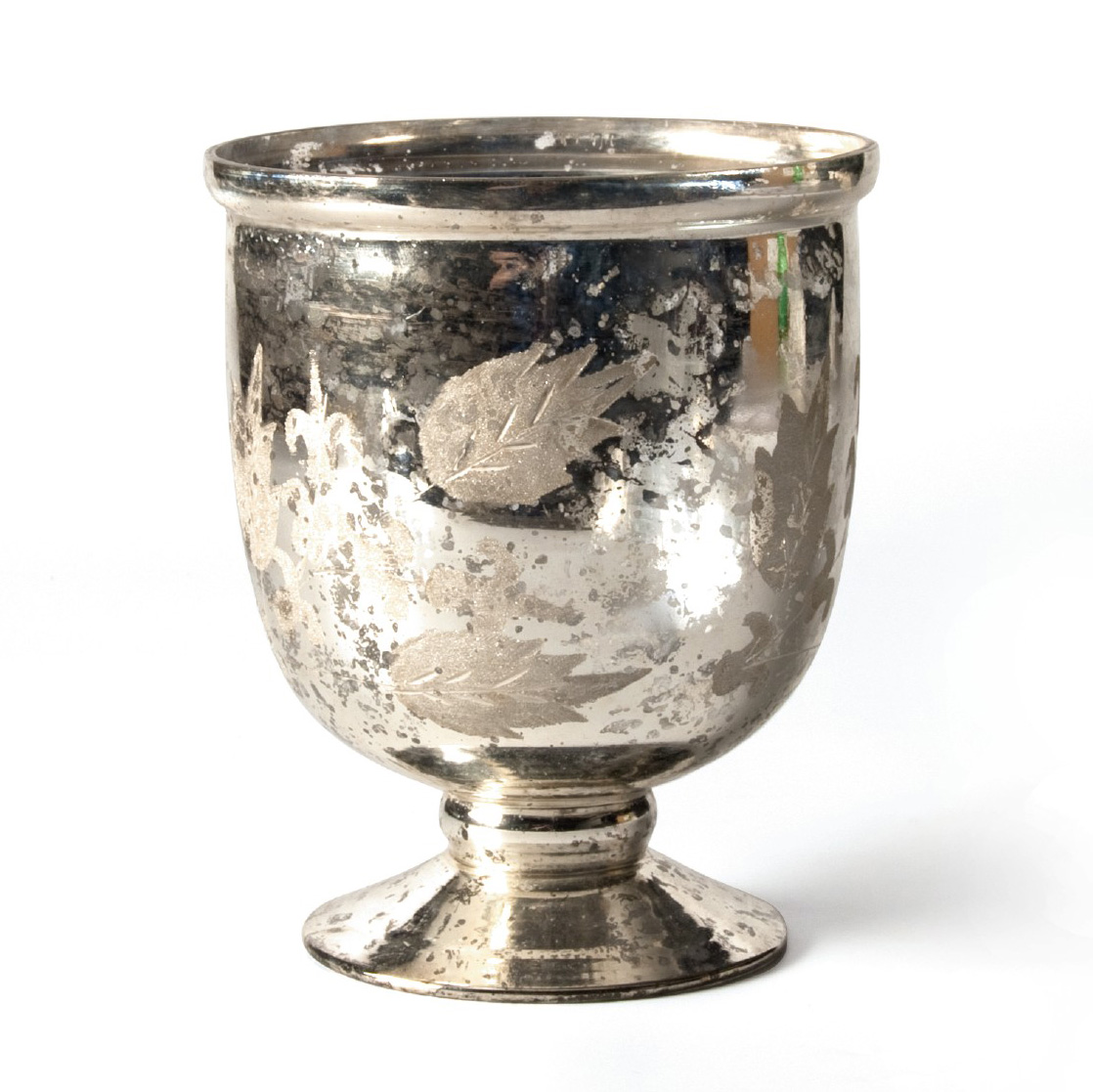 Pokal 'Leuven', aus Silberglas, H 15 cm, Ø 13 cm von fischer's lagerhaus