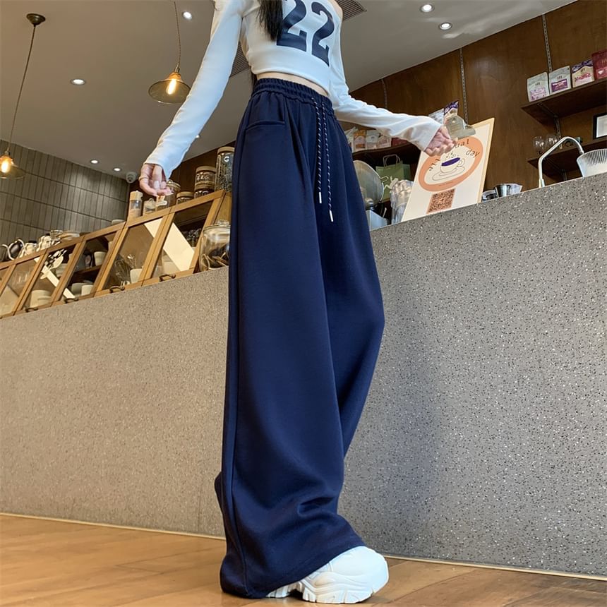 Cloud Nine - Wijde joggingbroek met trekkoord in de taille