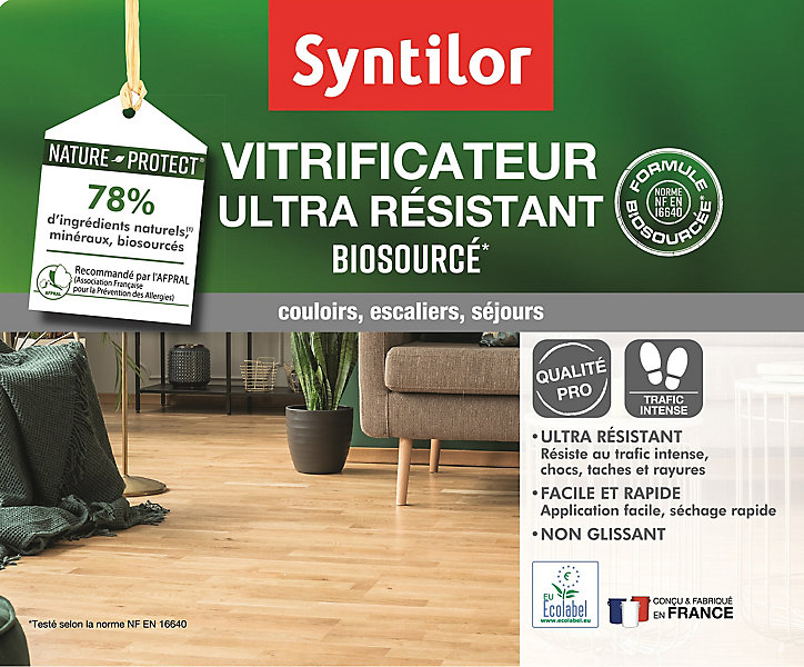 Vitrificateur Syntilor ultra résistant biosourcé Nature Protect incolore satiné 2,5L
