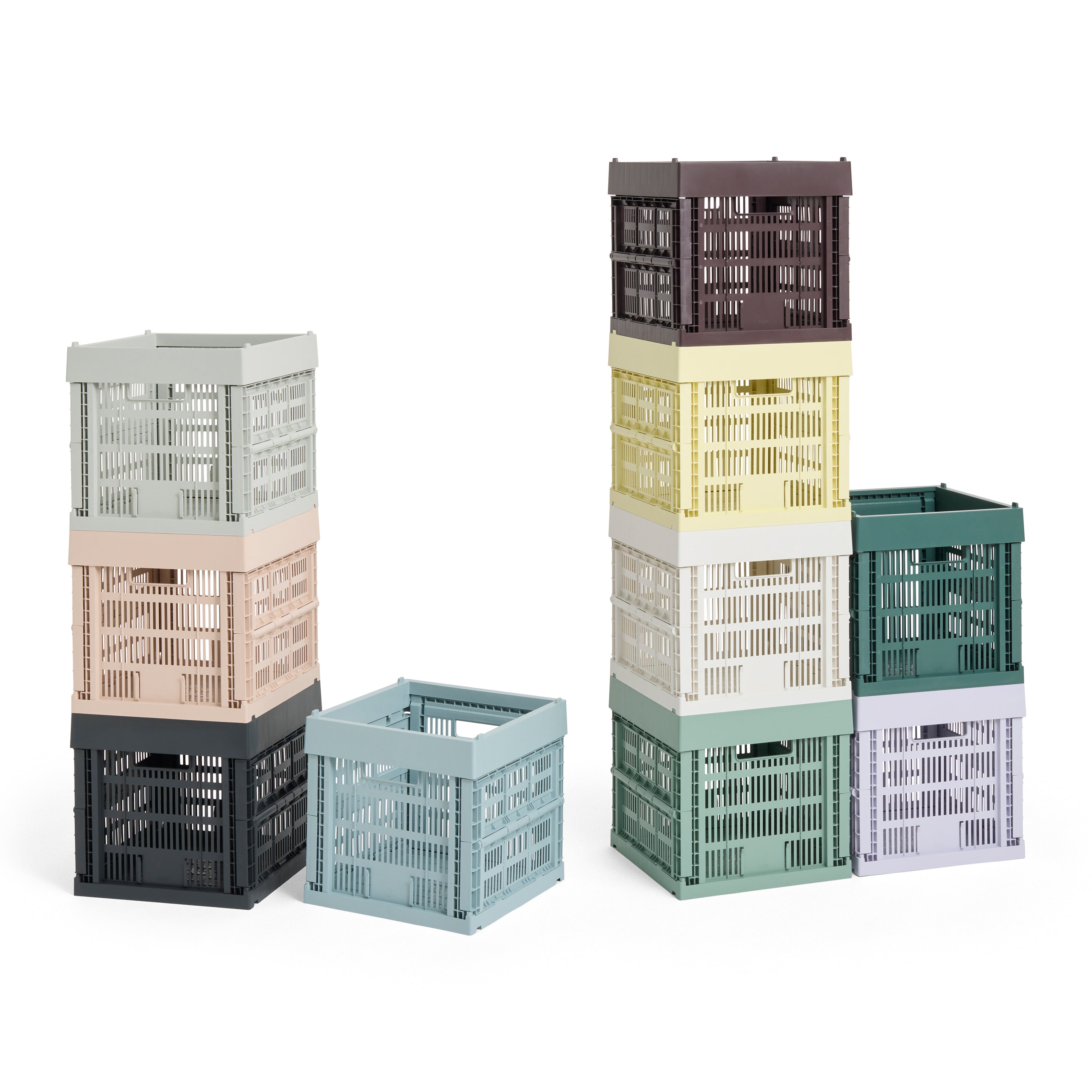 HAY Colour Crates Krat XS - Kubus - Donkergroen