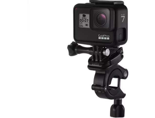 Fahrrad Lenkstangen Halterung (Ø0.9-3.5cm) mit 360° Rotation Velo Halter für GoPro (AGTSM-001) - Schwarz