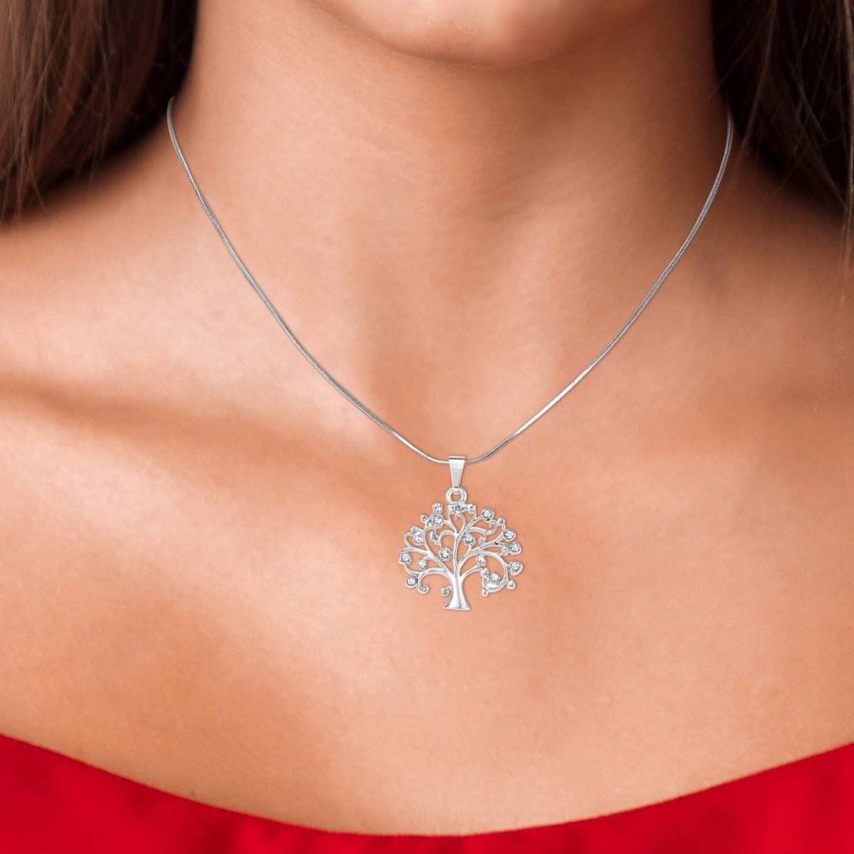 Collier arbre de vie SC Crystal orné de Cristaux scintillants