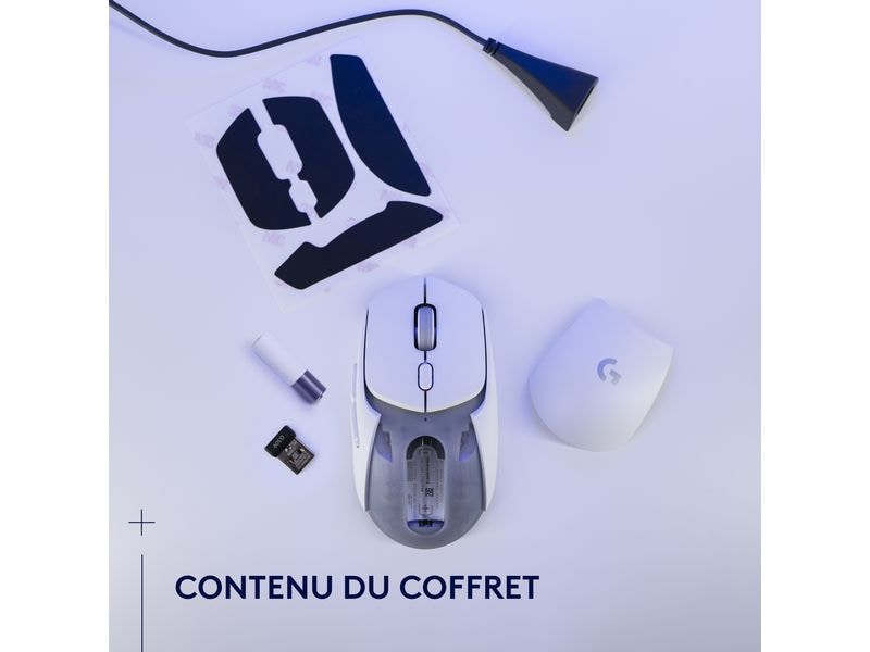Logitech Gaming-Maus G309 Lightspeed Weiss Kabellose Gaming-Maus mit Lightspeed Wireless und Bluetooth Verbindung