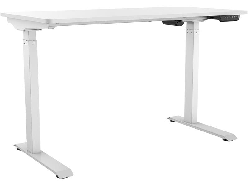 Contini Stehtisch 120 x 60 cm, mit Tischplatte, Weiss Höhenverstellbarer Bürotisch
