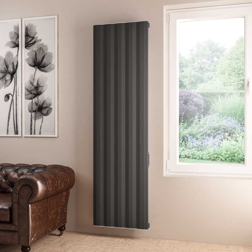 Eastbrook Derwent elektrische paneelradiator 50x180cm 1000W antraciet