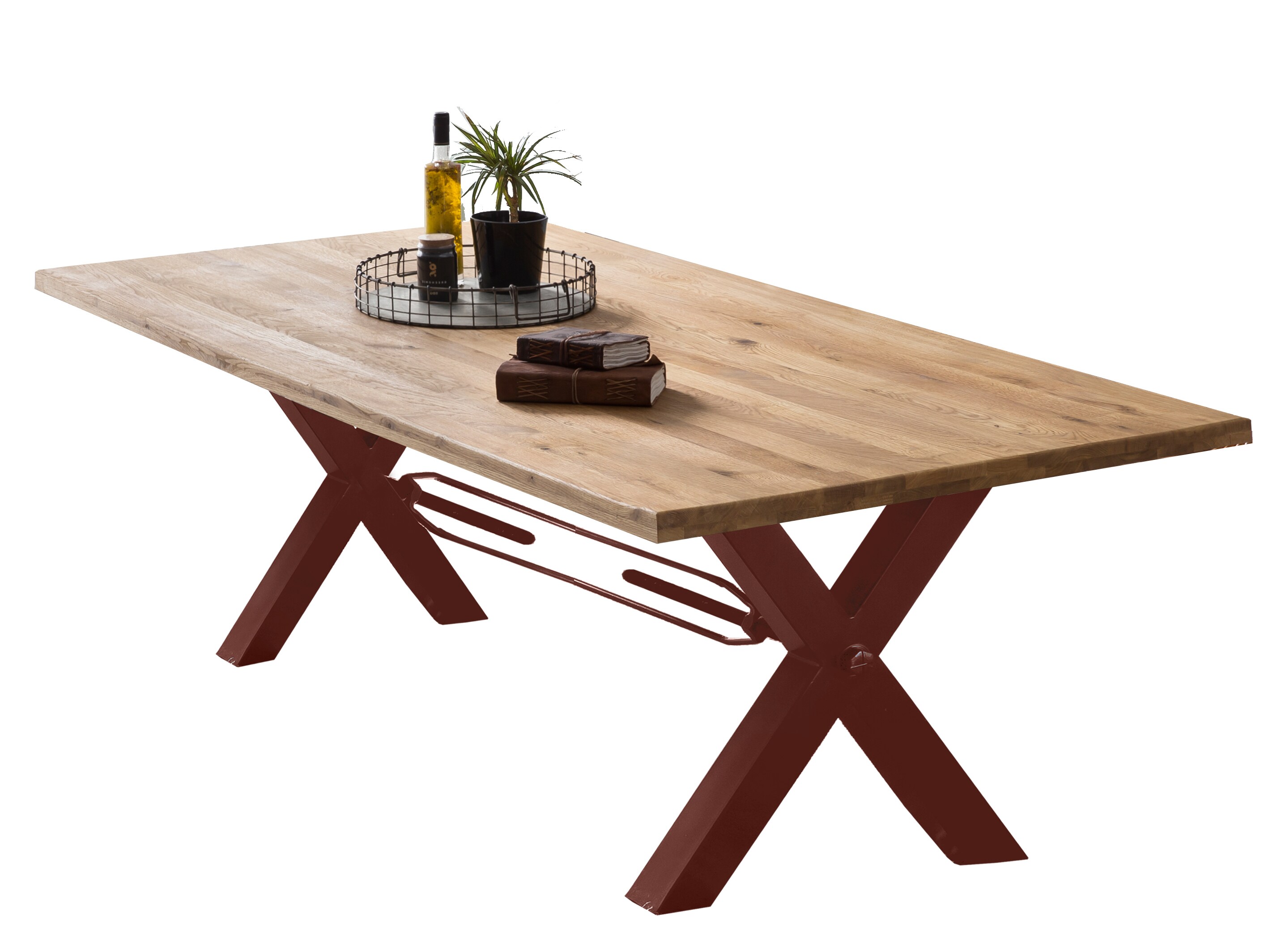 Tisch 180x100 Wildeiche Metall Esstisch Speisetisch Küchentisch Esszimmer Küche