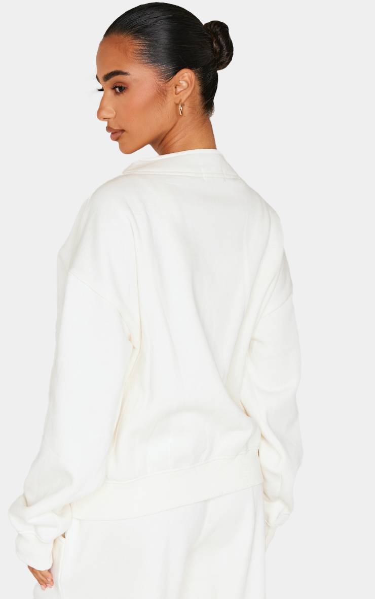 Crème Sweat Petite Avec Boutons Et Poches Latérales