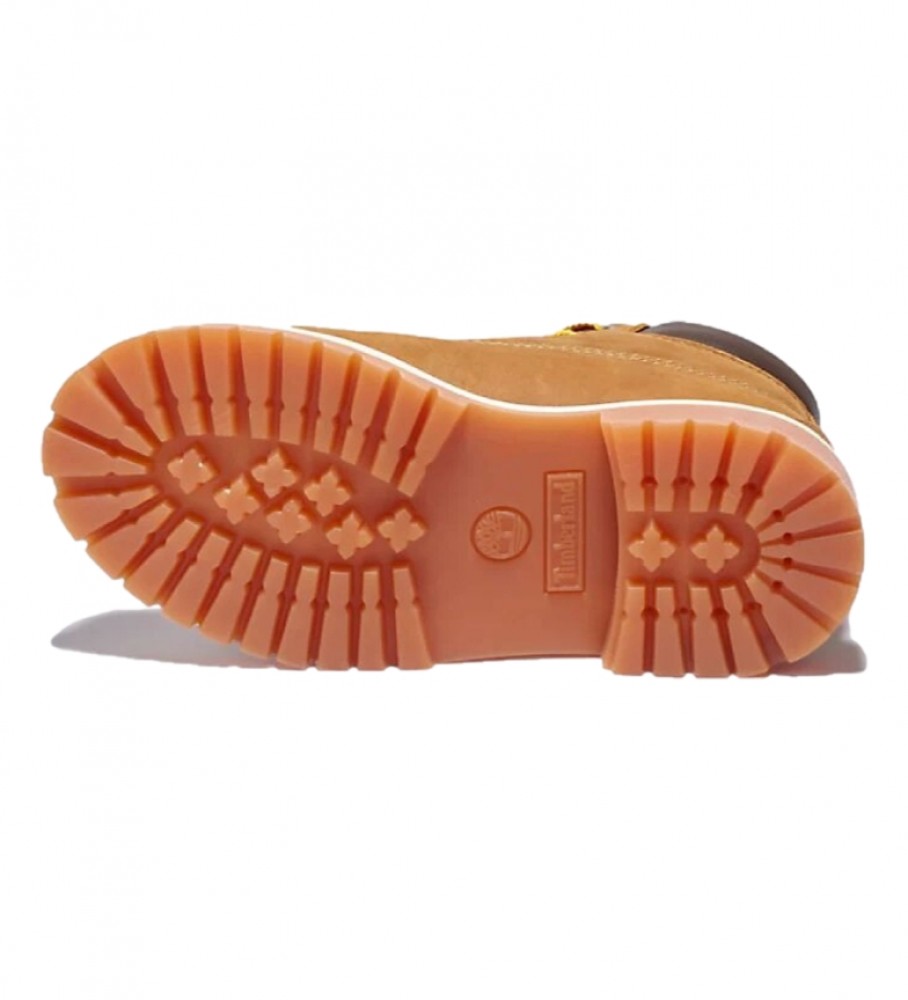 Botas Timberland de couro premium WP de 6 polegadas, marrom.