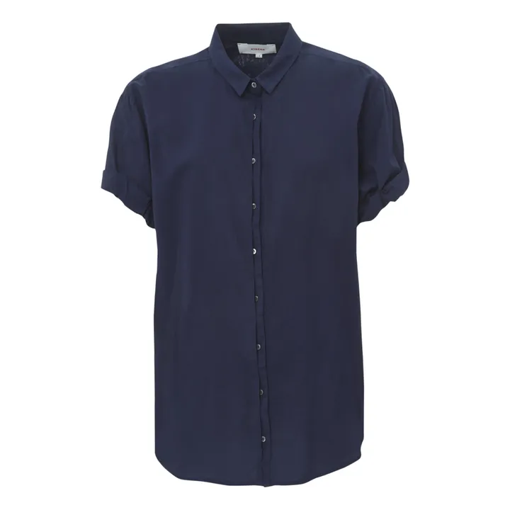 Xirena Chemise Channing Popeline de Coton | Bleu marine