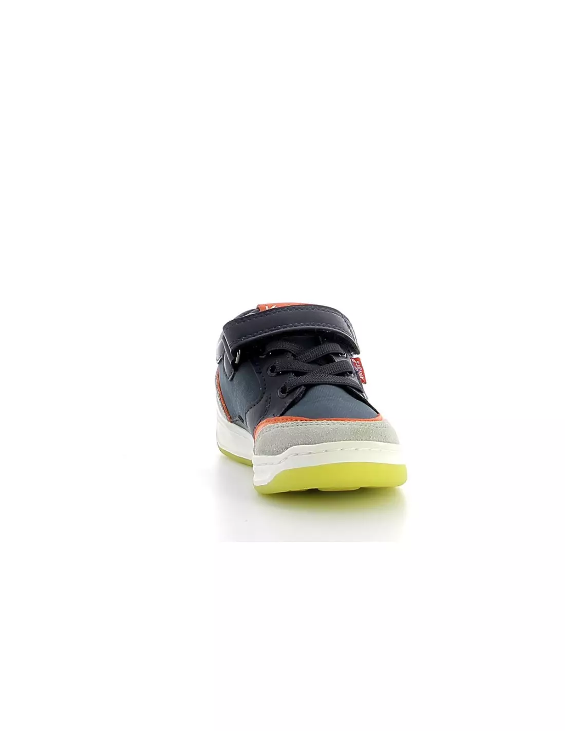 KICKERS KOUIC - Baskets MARINEGRISORANGE